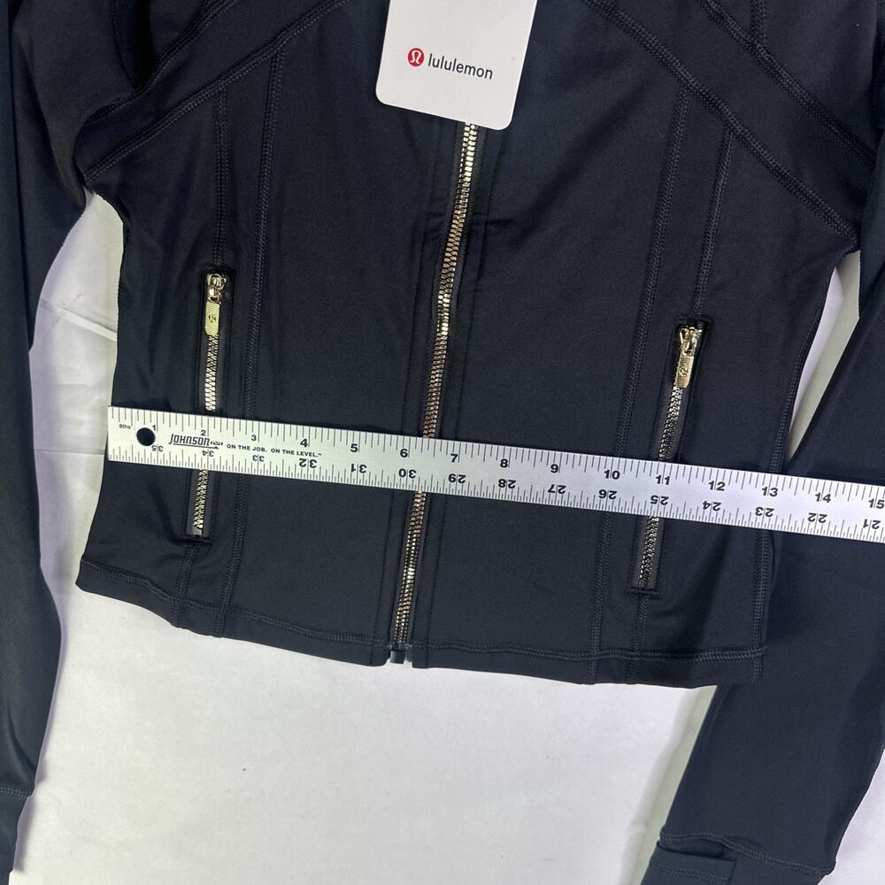 Lululemon Define Jacket Nulu Black and Gold Zippers Size 6 New With Tags - Picture 15 of 16